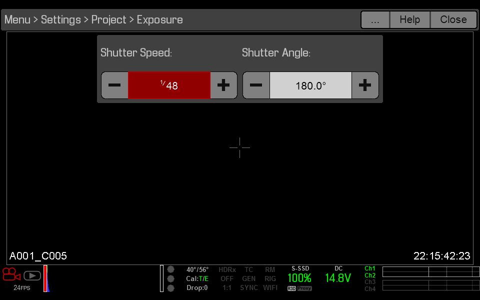 Red Epic Frame Rates Chart